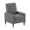 Merrick Lane Darcy Recliner Chair Mid-Century Modern Faux Leather Tufted Upholstery Ergonomic Push Back Living Room Recliner